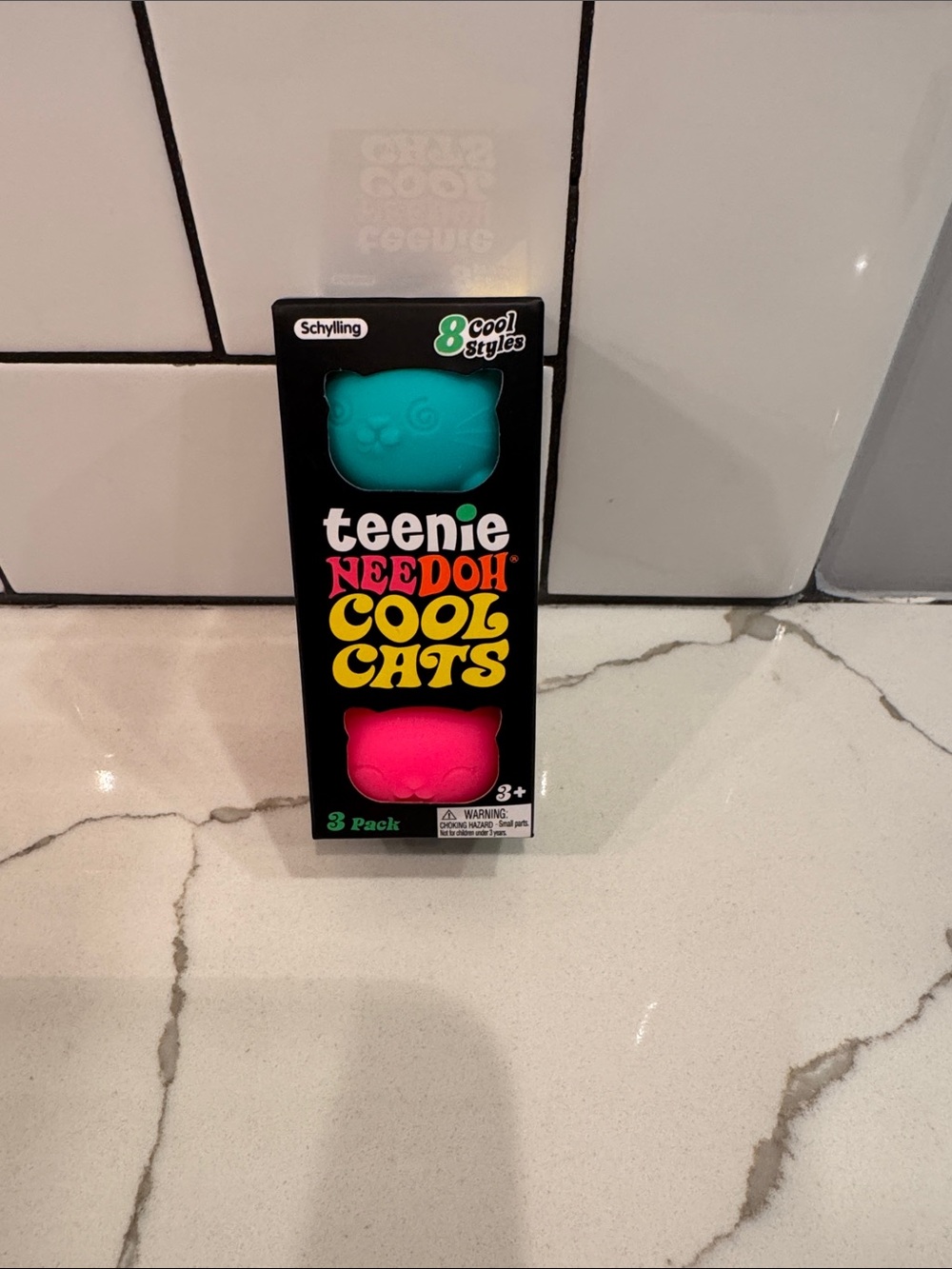 Teenie Needoh Cool Cats 3-Pack Sensory Toys NIP